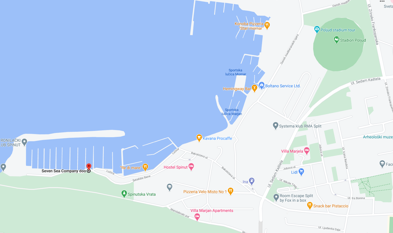 Trgovina označene na Google mapi
